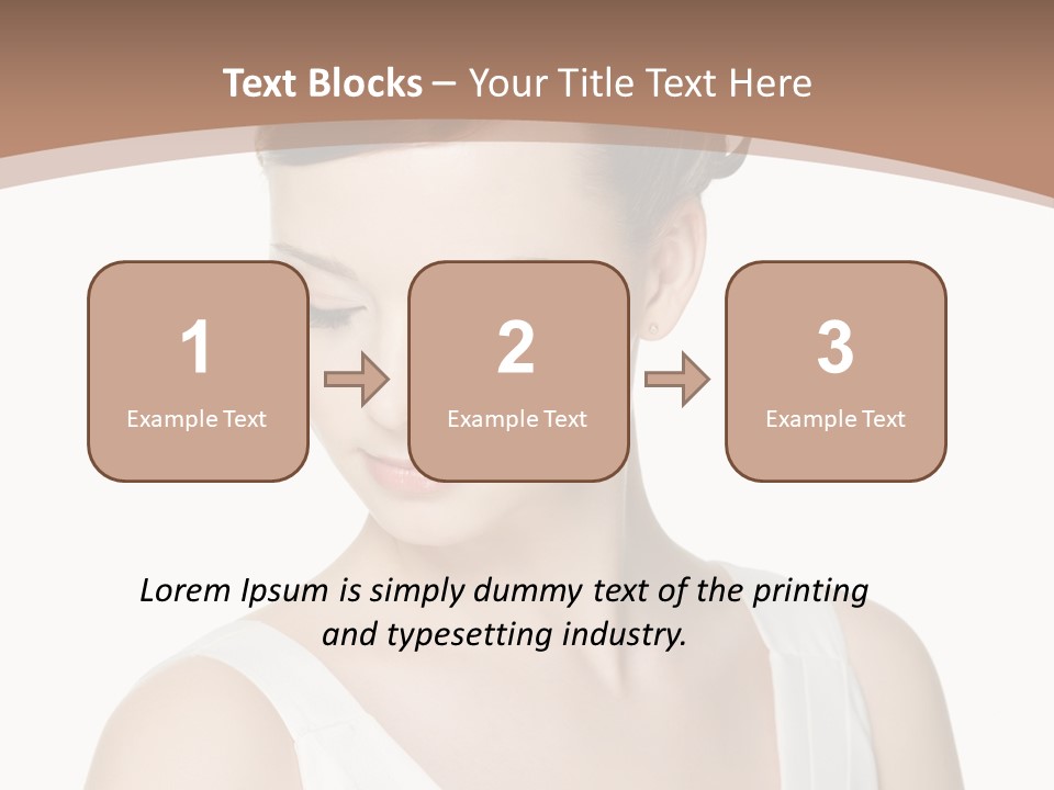 Hairdo Brown Hair PowerPoint Template