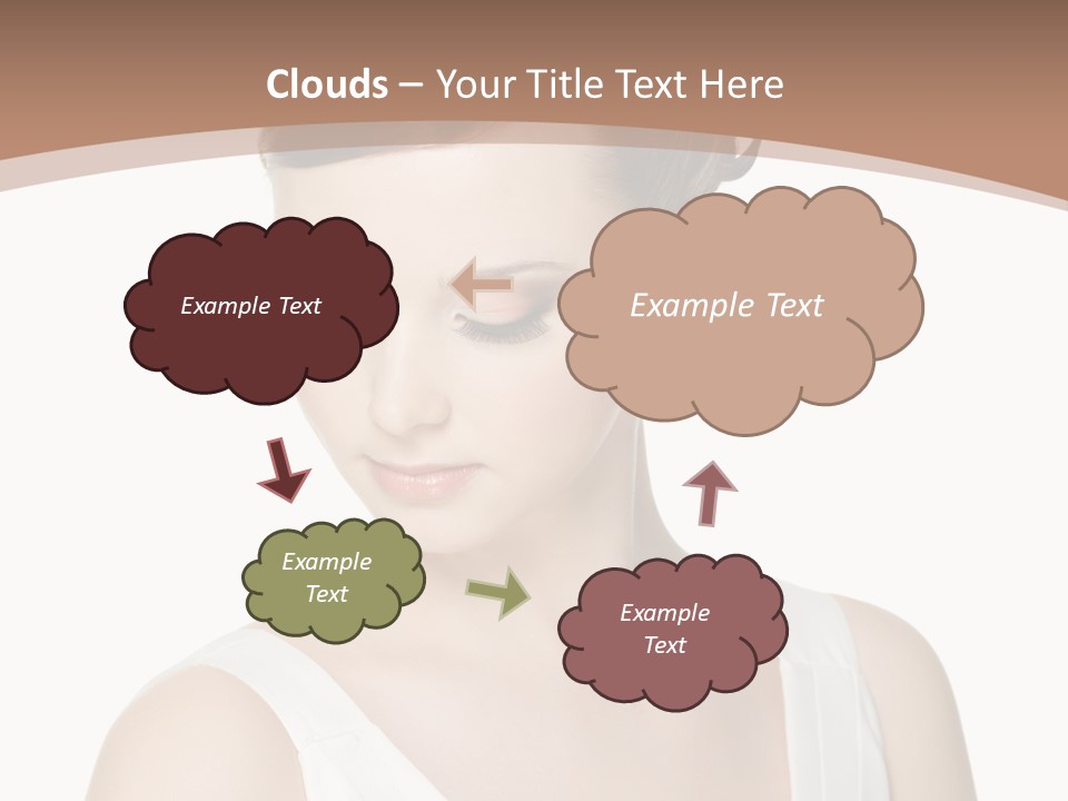 Hairdo Brown Hair PowerPoint Template