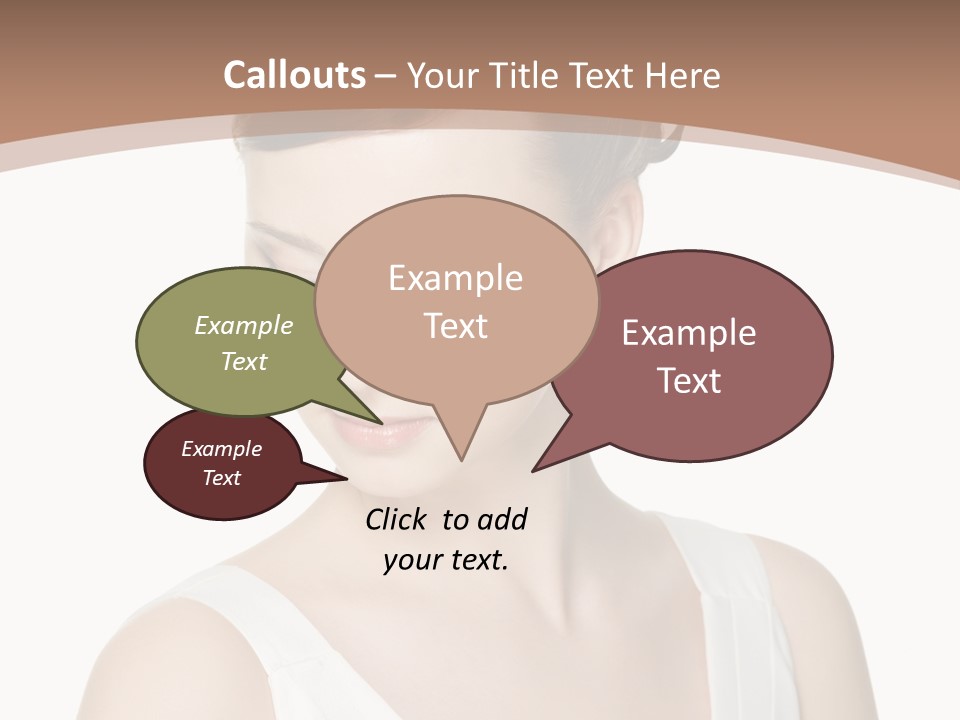 Hairdo Brown Hair PowerPoint Template