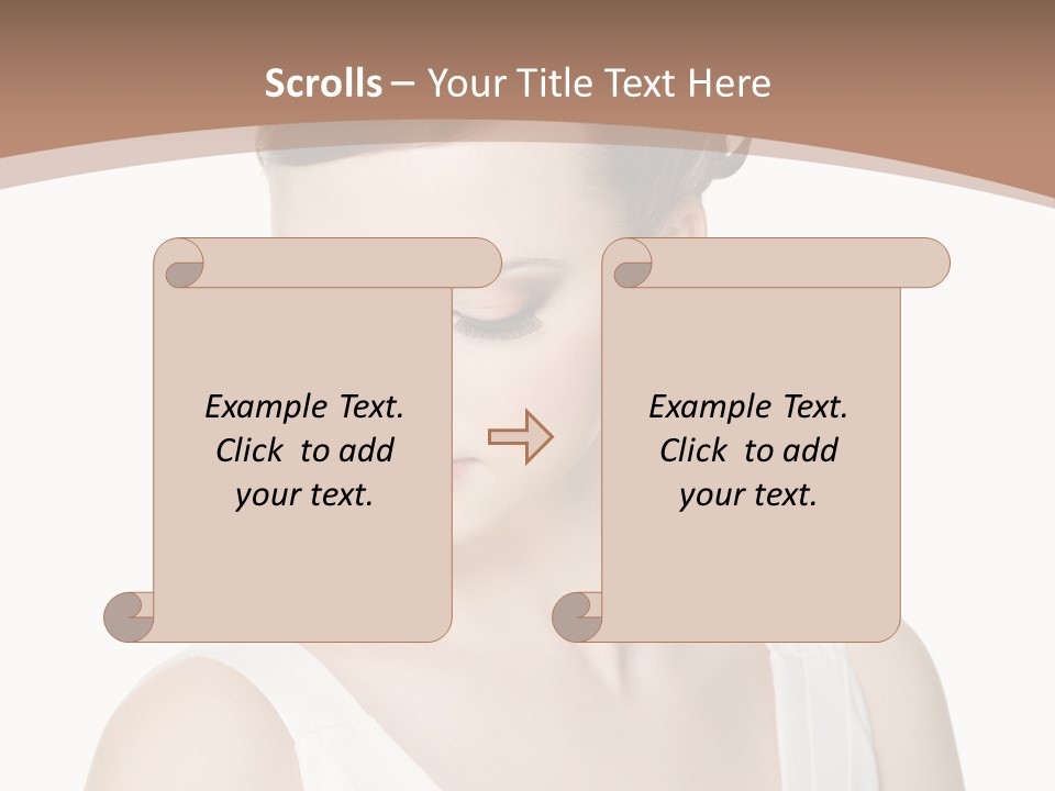 Hairdo Brown Hair PowerPoint Template