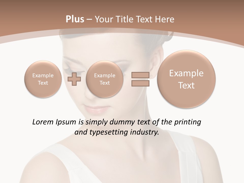 Hairdo Brown Hair PowerPoint Template