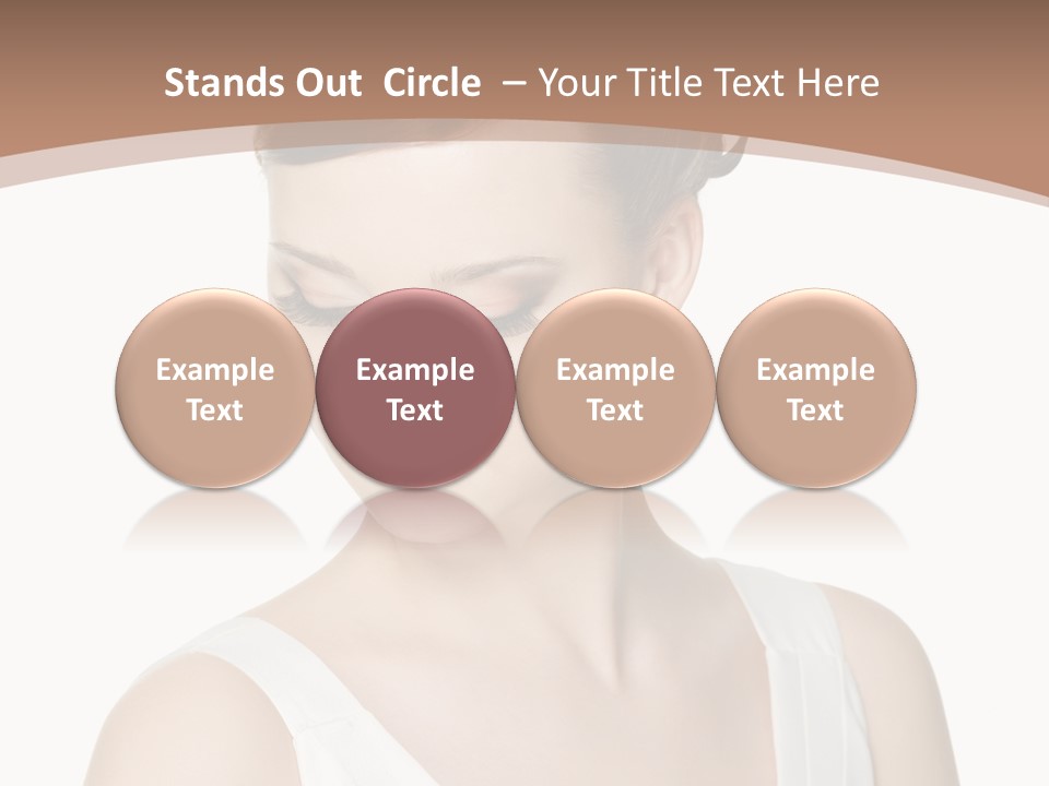 Hairdo Brown Hair PowerPoint Template
