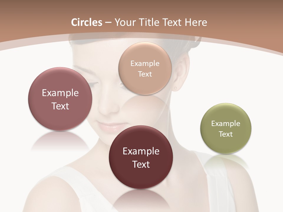 Hairdo Brown Hair PowerPoint Template