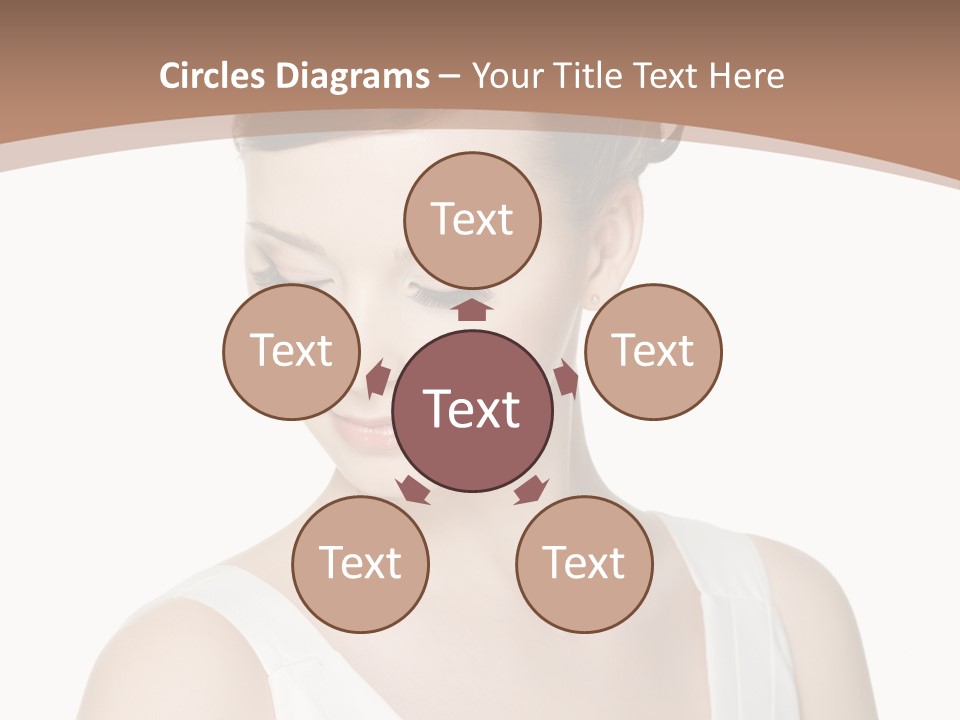 Hairdo Brown Hair PowerPoint Template