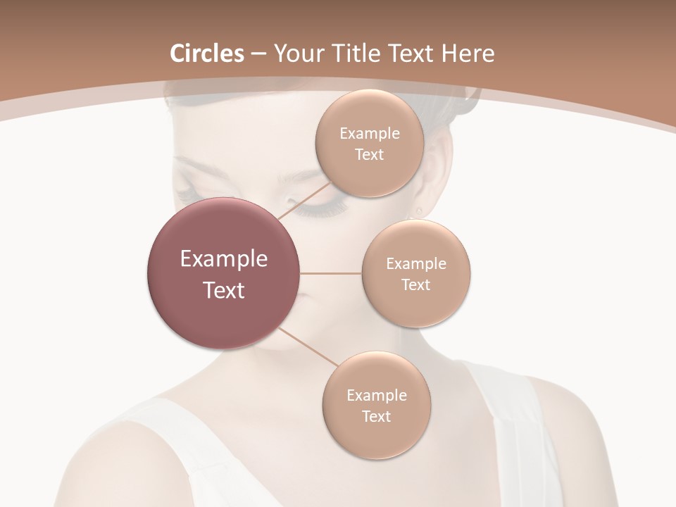 Hairdo Brown Hair PowerPoint Template