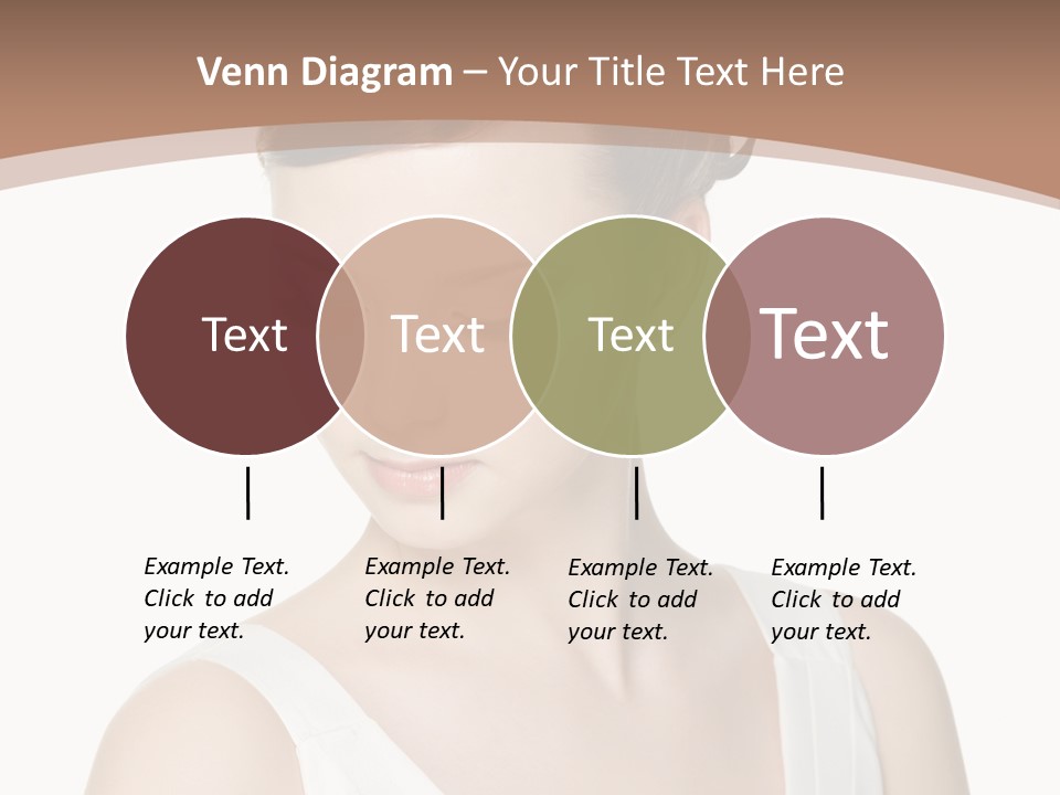 Hairdo Brown Hair PowerPoint Template