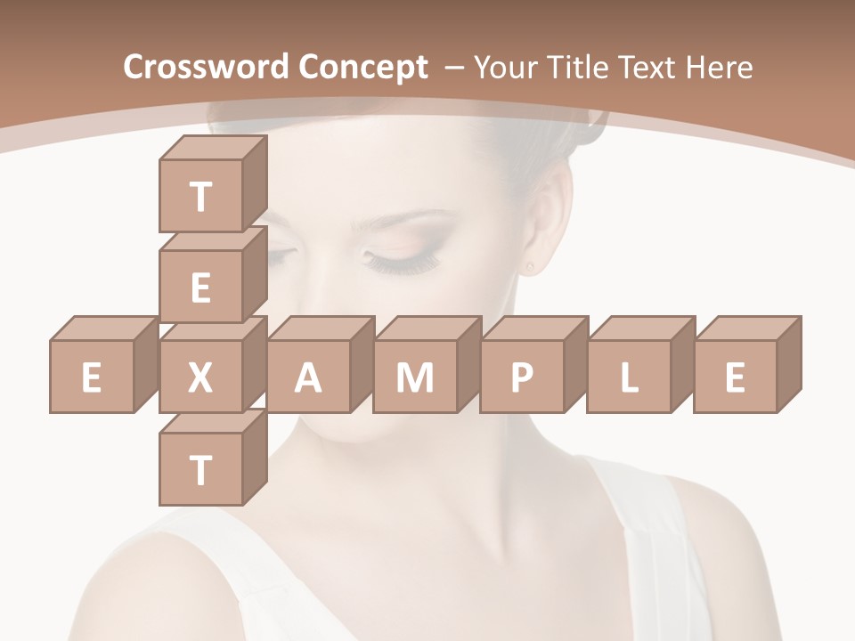 Hairdo Brown Hair PowerPoint Template