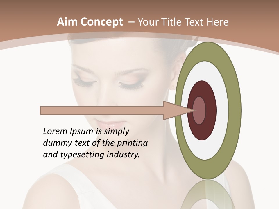 Hairdo Brown Hair PowerPoint Template