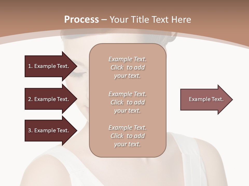 Hairdo Brown Hair PowerPoint Template