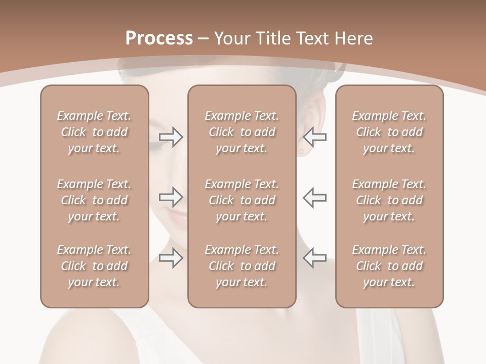 Hairdo Brown Hair PowerPoint Template