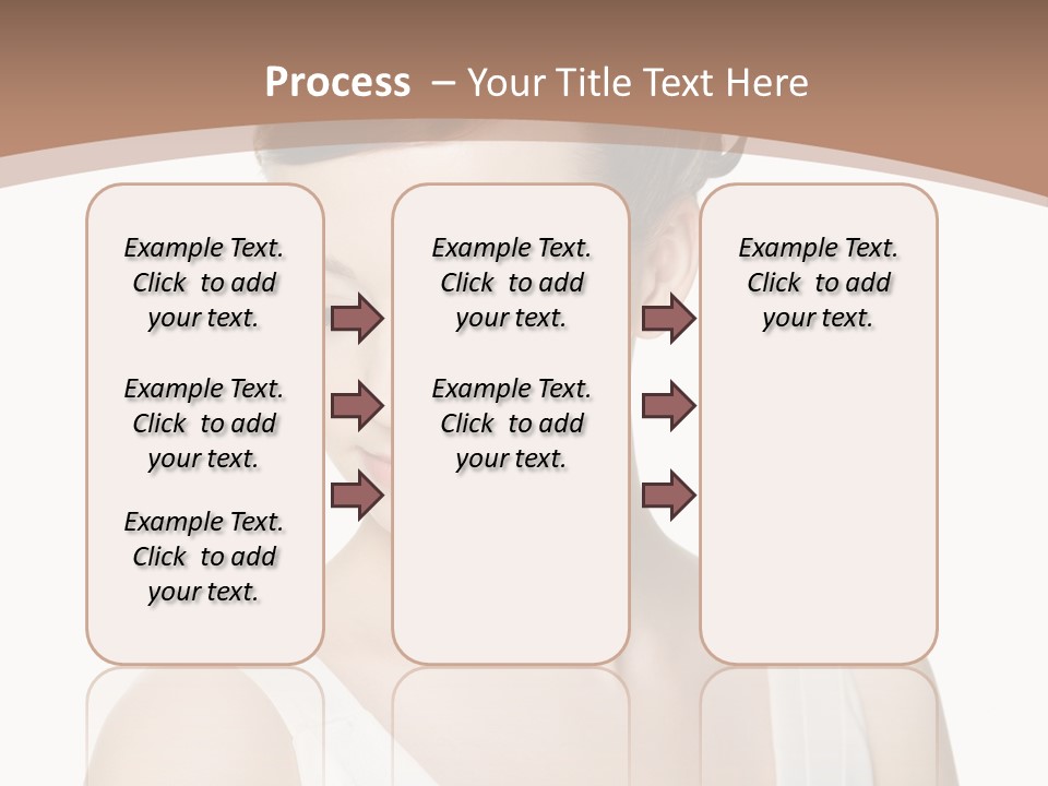 Hairdo Brown Hair PowerPoint Template