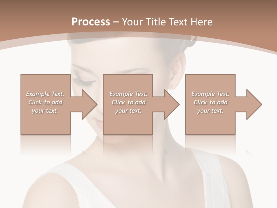 Hairdo Brown Hair PowerPoint Template