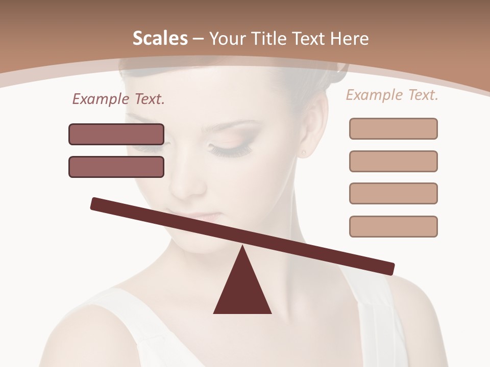 Hairdo Brown Hair PowerPoint Template