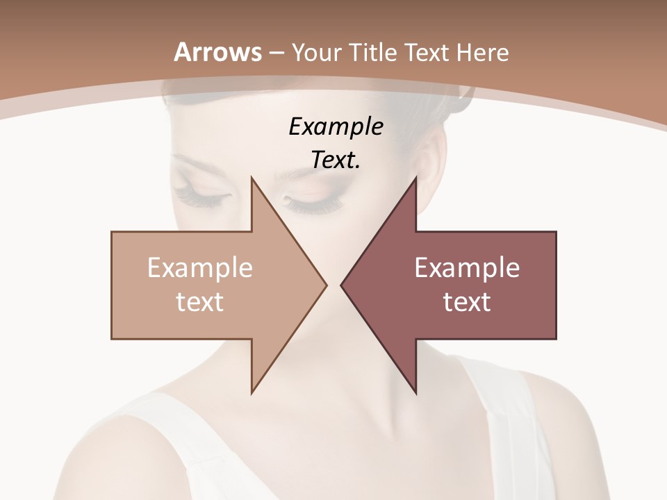 Hairdo Brown Hair PowerPoint Template