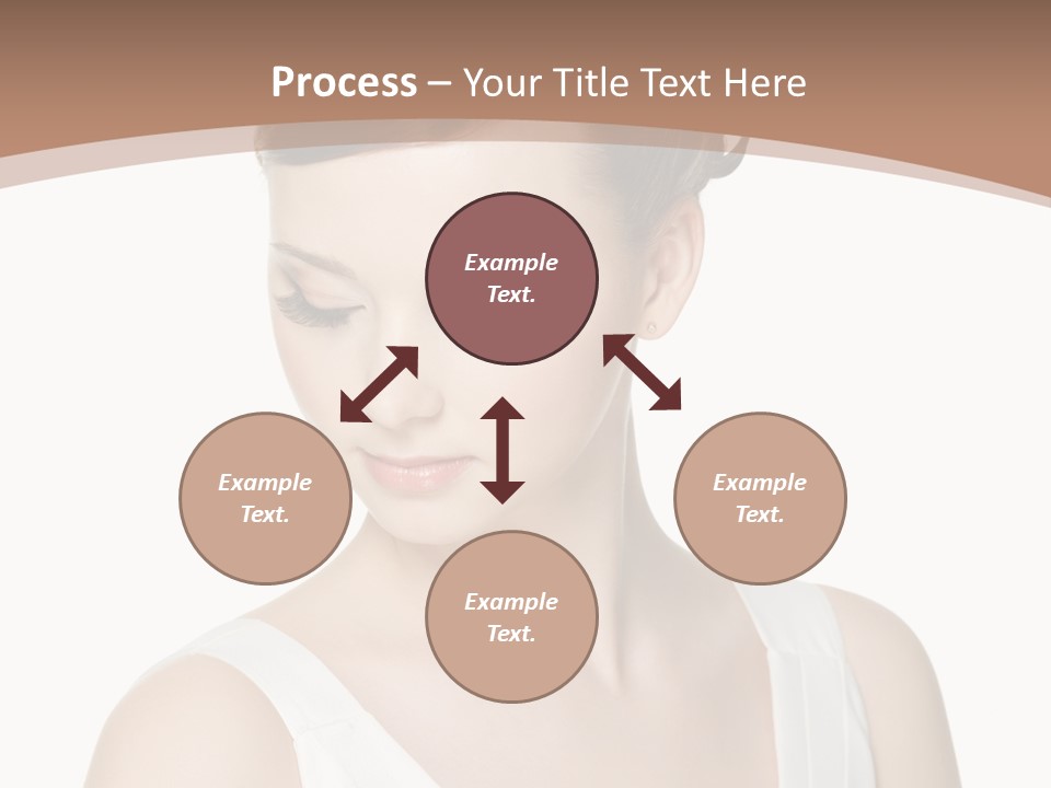 Hairdo Brown Hair PowerPoint Template