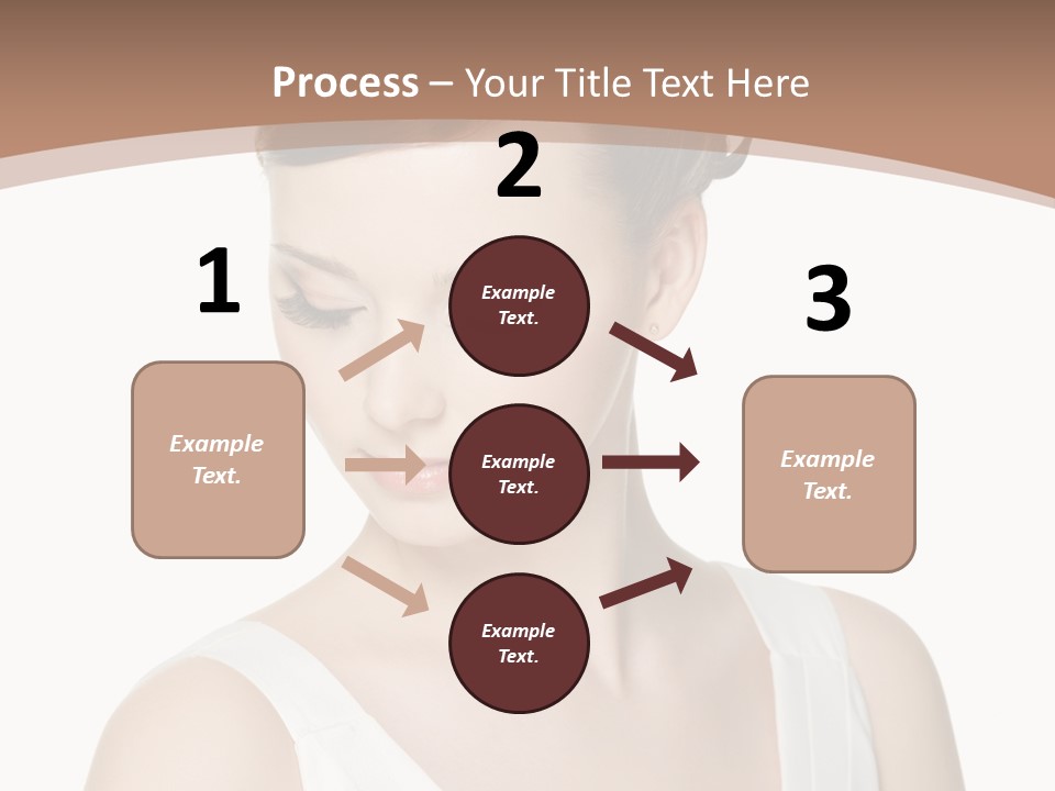 Hairdo Brown Hair PowerPoint Template