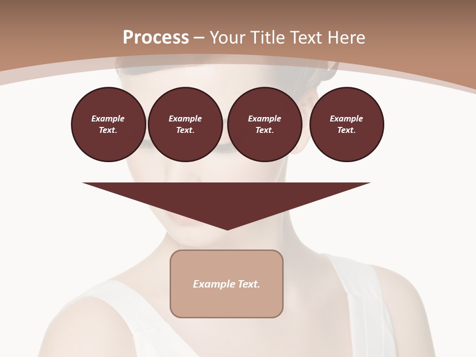 Hairdo Brown Hair PowerPoint Template