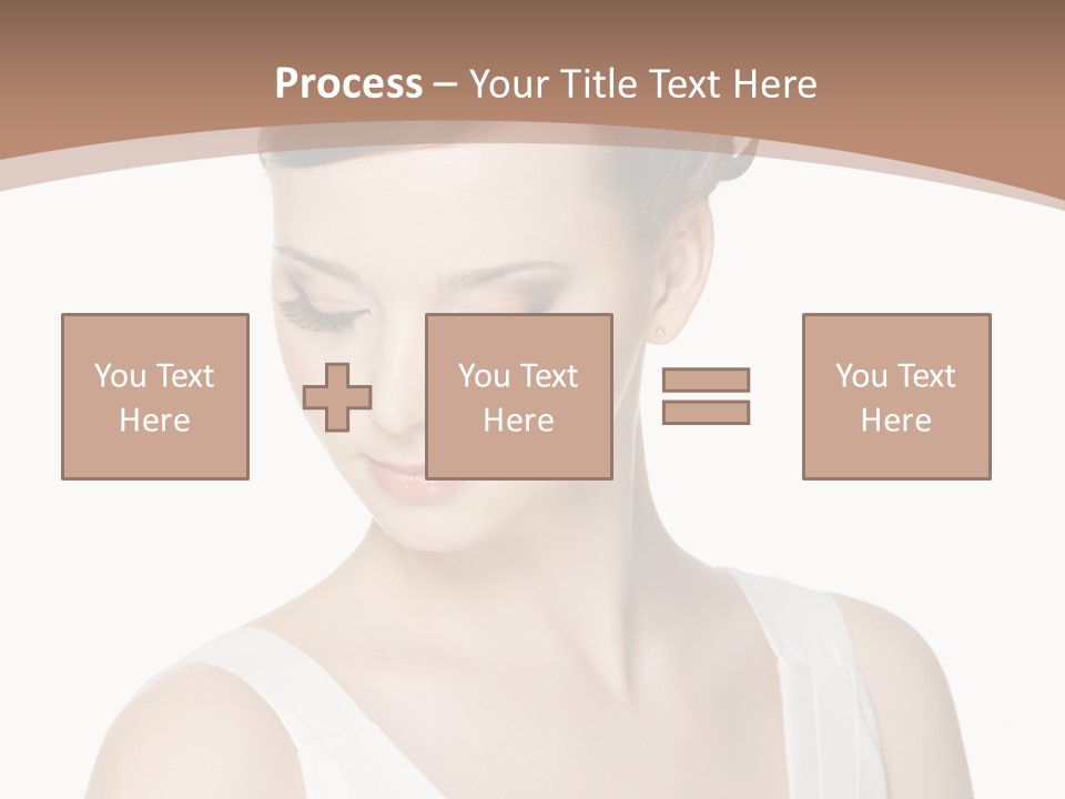 Hairdo Brown Hair PowerPoint Template