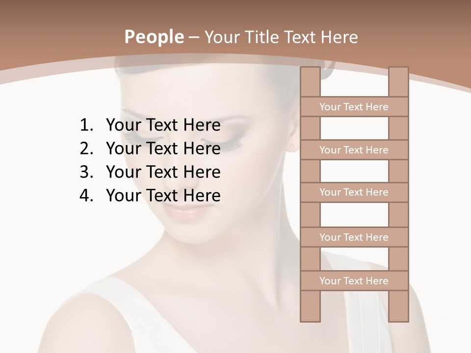 Hairdo Brown Hair PowerPoint Template
