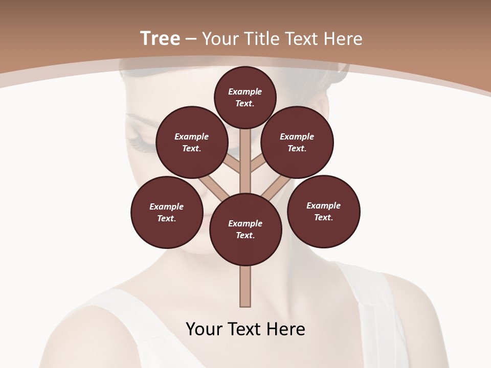 Hairdo Brown Hair PowerPoint Template