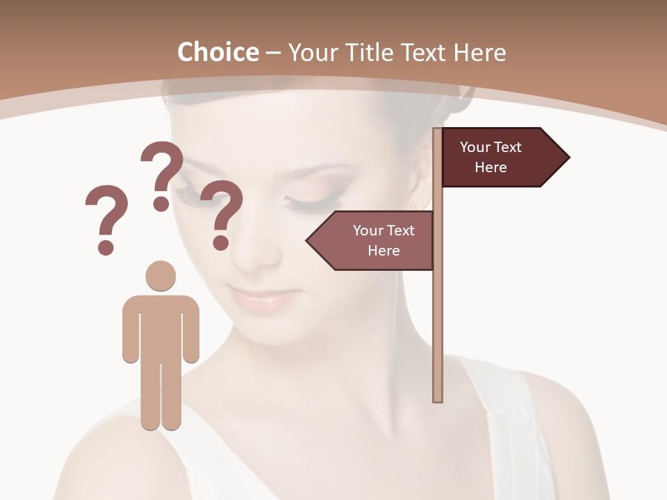 Hairdo Brown Hair PowerPoint Template