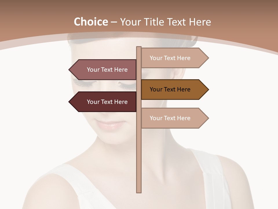 Hairdo Brown Hair PowerPoint Template