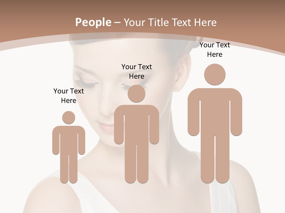 Hairdo Brown Hair PowerPoint Template