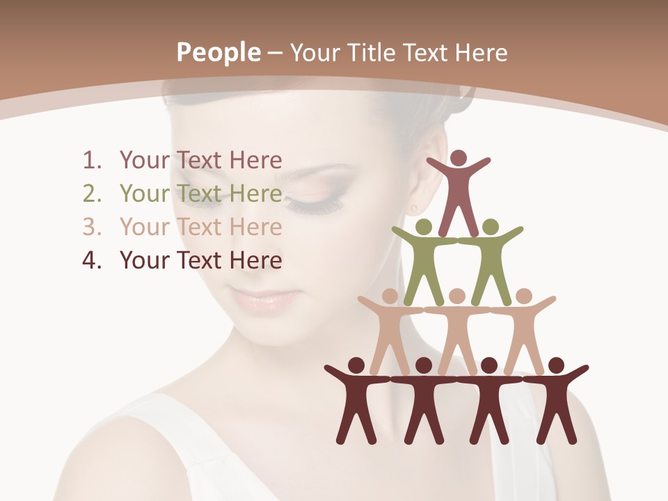 Hairdo Brown Hair PowerPoint Template