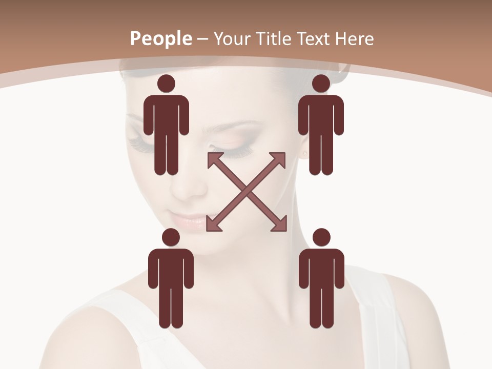 Hairdo Brown Hair PowerPoint Template