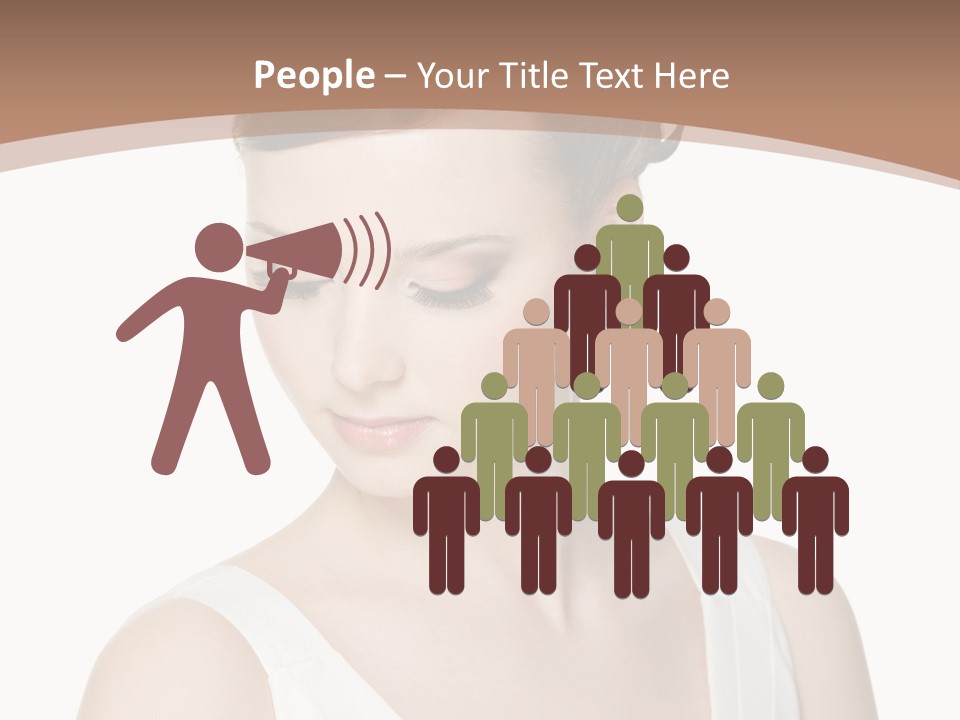 Hairdo Brown Hair PowerPoint Template