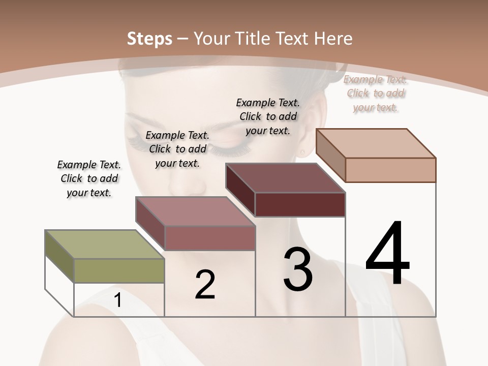 Hairdo Brown Hair PowerPoint Template