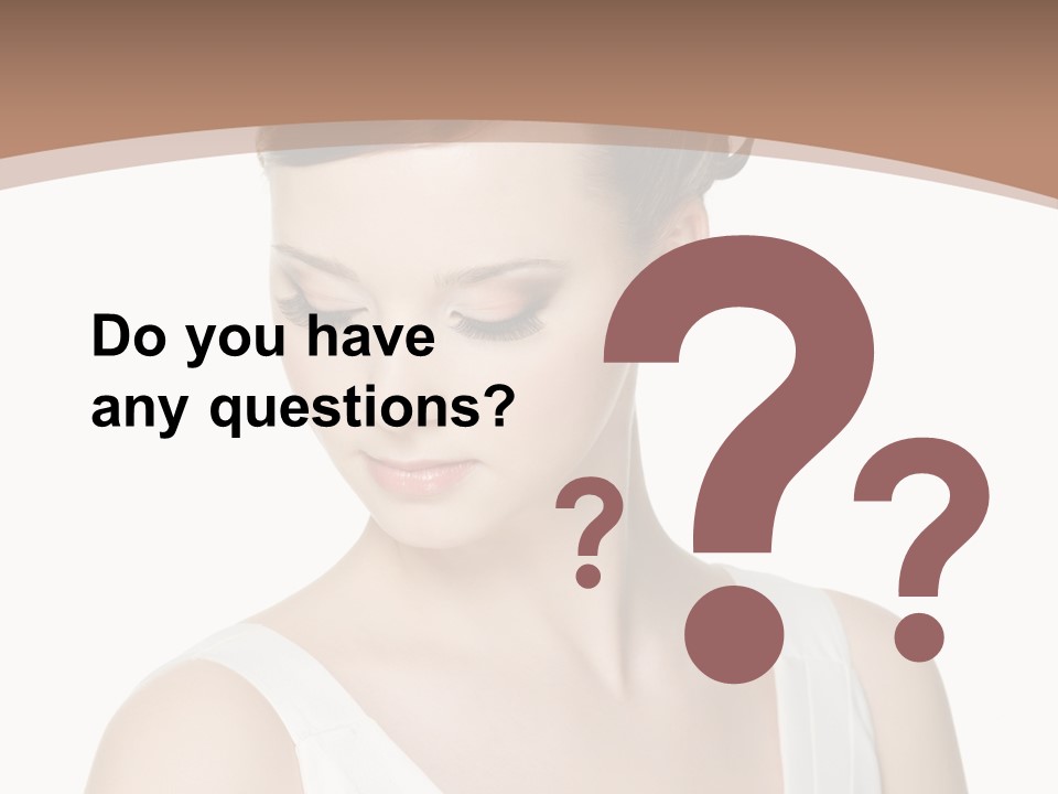 Hairdo Brown Hair PowerPoint Template