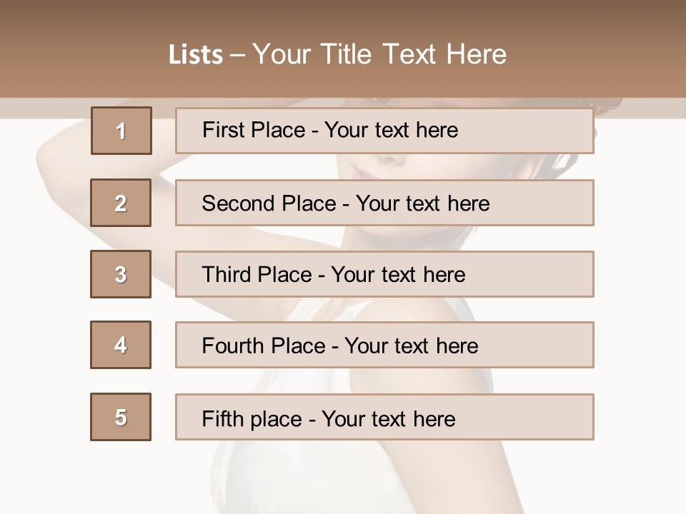 Copy Space White Background Profile PowerPoint Template