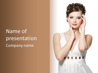 Cute Eye Make Up Elegant PowerPoint Template