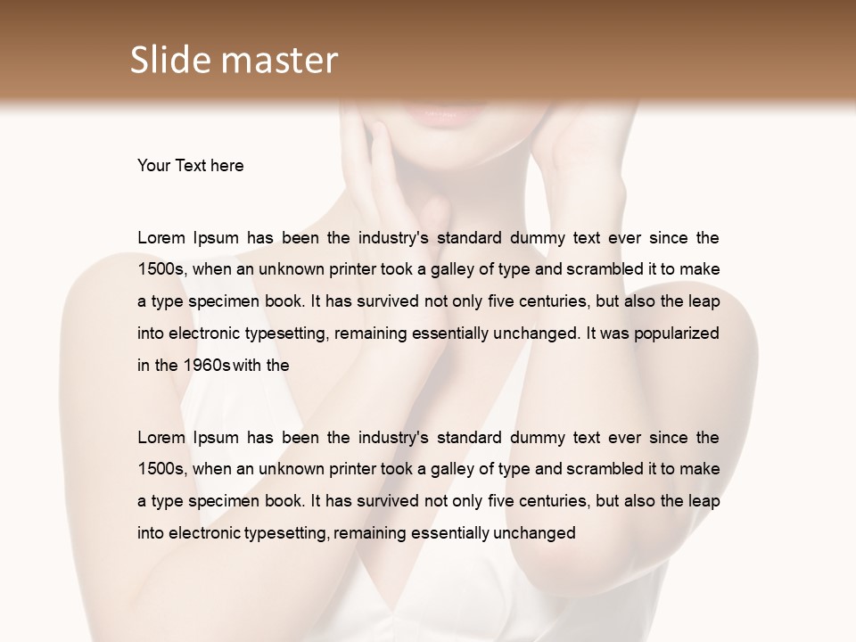 Cute Eye Make Up Elegant PowerPoint Template