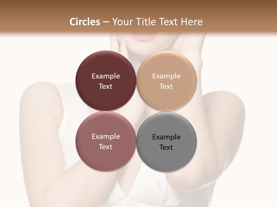 Cute Eye Make Up Elegant PowerPoint Template
