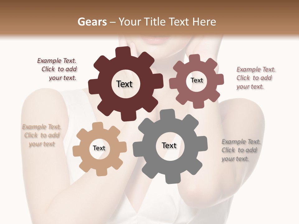 Cute Eye Make Up Elegant PowerPoint Template