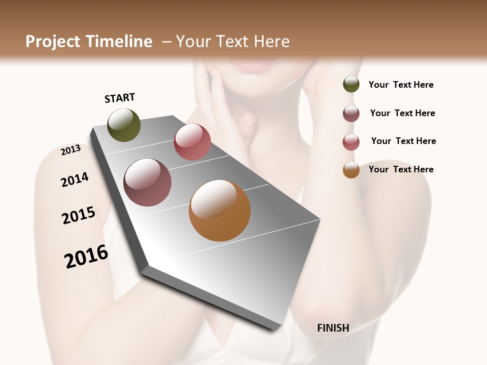 Cute Eye Make Up Elegant PowerPoint Template