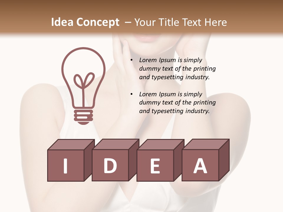 Cute Eye Make Up Elegant PowerPoint Template