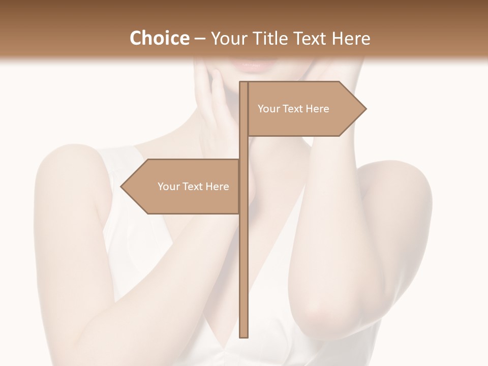 Cute Eye Make Up Elegant PowerPoint Template