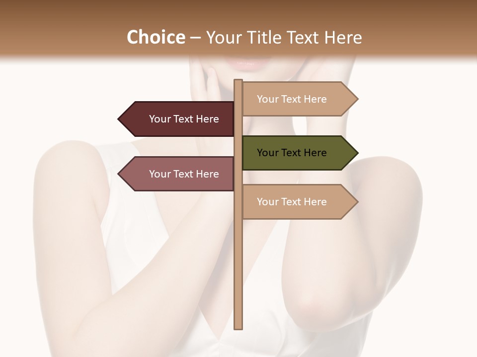 Cute Eye Make Up Elegant PowerPoint Template