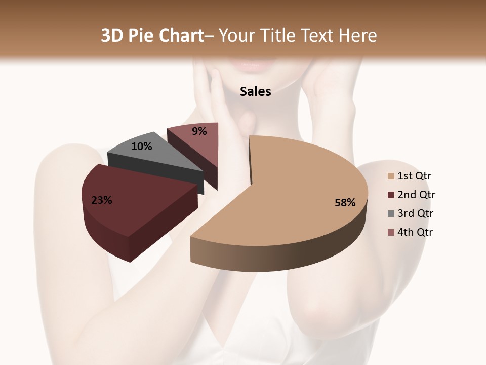 Cute Eye Make Up Elegant PowerPoint Template