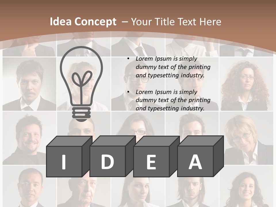Face Job Square PowerPoint Template
