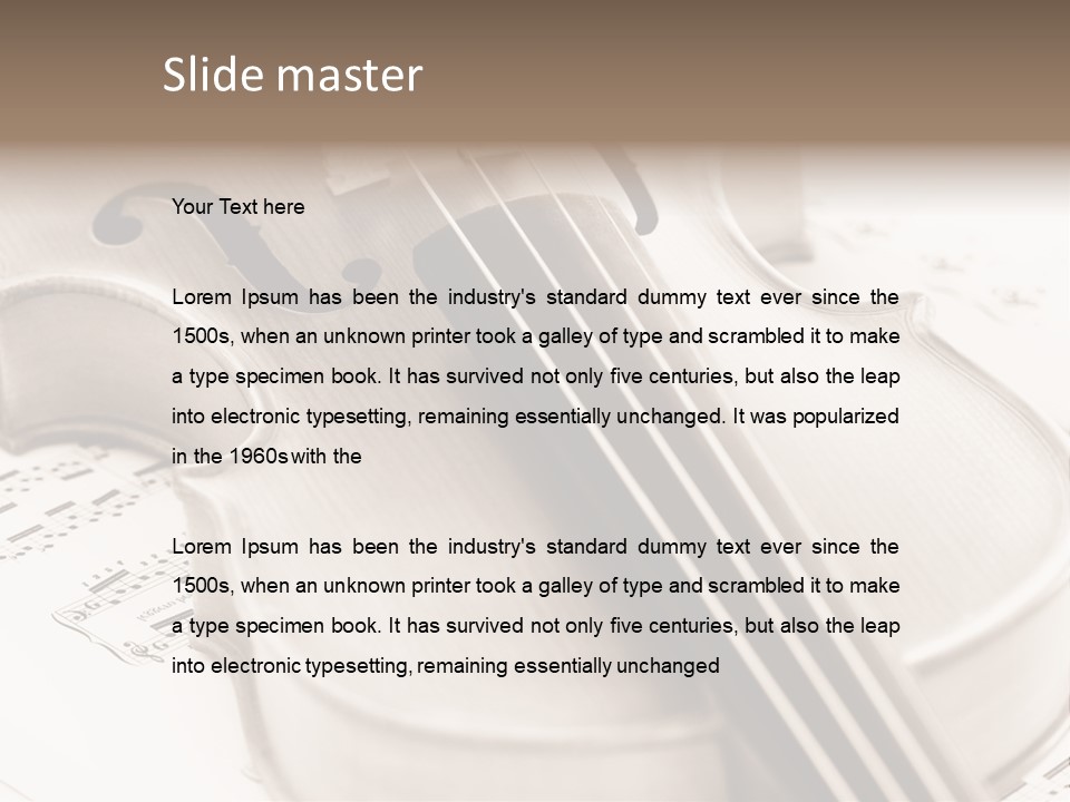 Snail Instrument Cello PowerPoint Template