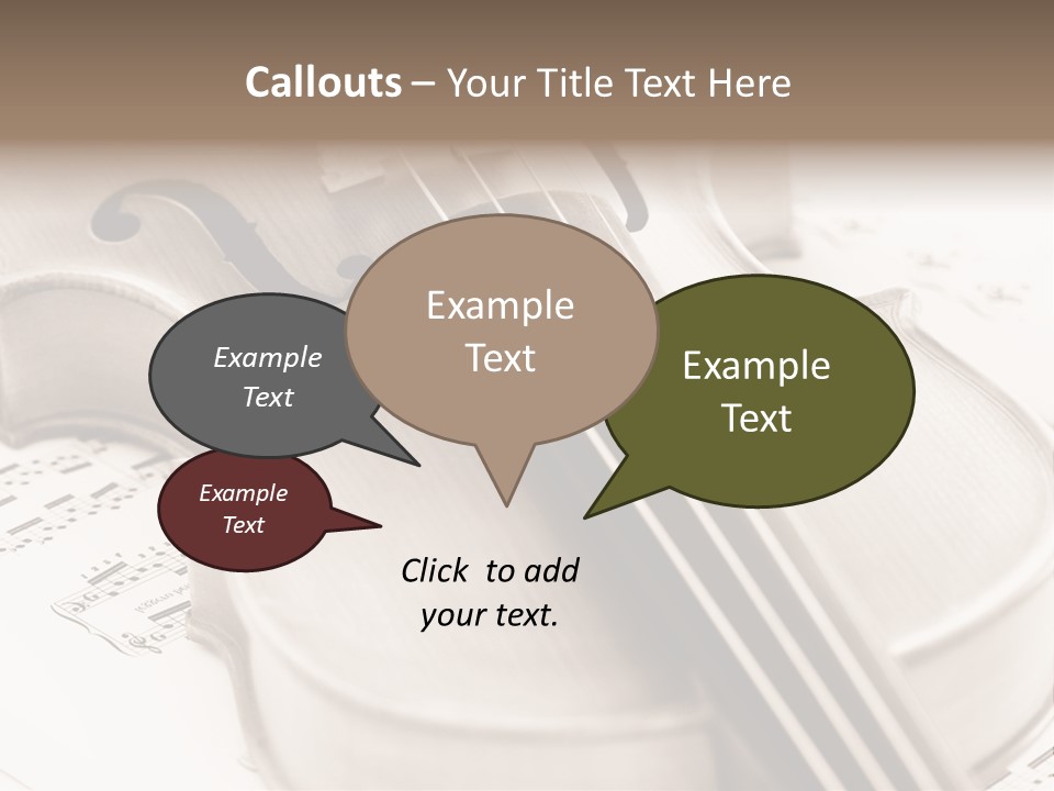 Snail Instrument Cello PowerPoint Template