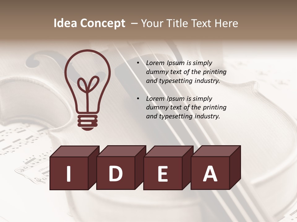 Snail Instrument Cello PowerPoint Template