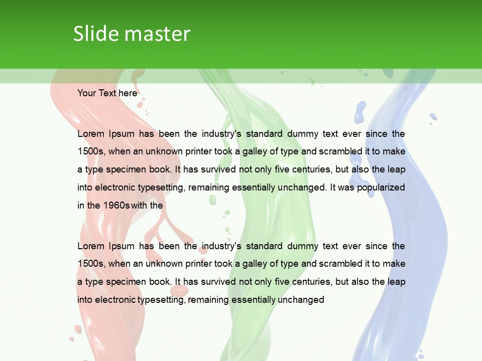 Rainbow Art Green PowerPoint Template