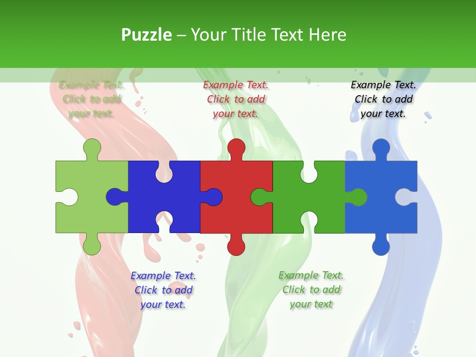 Rainbow Art Green PowerPoint Template