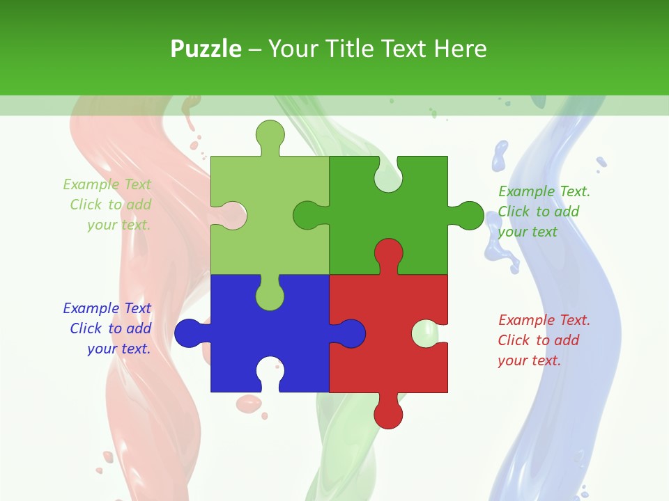 Rainbow Art Green PowerPoint Template