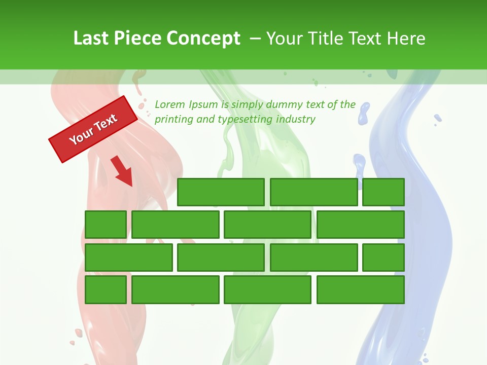 Rainbow Art Green PowerPoint Template